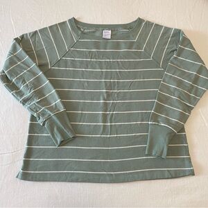 Stars Above Target Light Sage Green Striped Lounge Long Sleeve Top